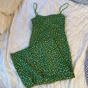 Zara green tight dress with pink accents; size S; worn once